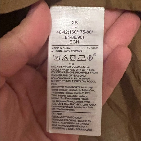 Banana Republic 100% Cotton Mocha Wrap Blouse Size XS - Picture 4 of 7